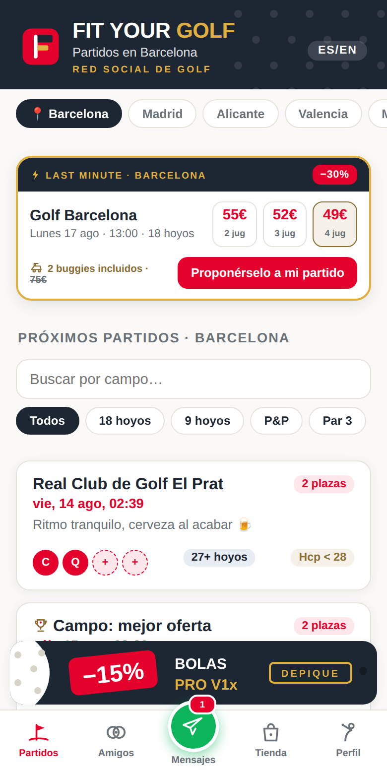 Partidos cerca de ti